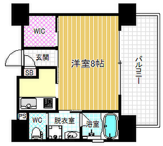 レジュールアッシュ梅田WEST ｜大阪府大阪市福島区鷺洲3丁目(賃貸マンション1K・8階・26.53㎡)の写真 その2