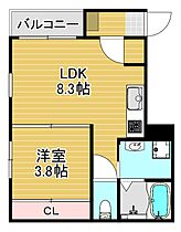 ハーモニーテラス海老江  ｜ 大阪府大阪市福島区海老江3丁目（賃貸アパート1LDK・2階・31.58㎡） その2