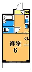 メゾンブラン 1Kの間取図画像