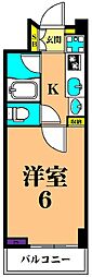 三越ゼームス坂マンションC棟 1Kの間取図画像