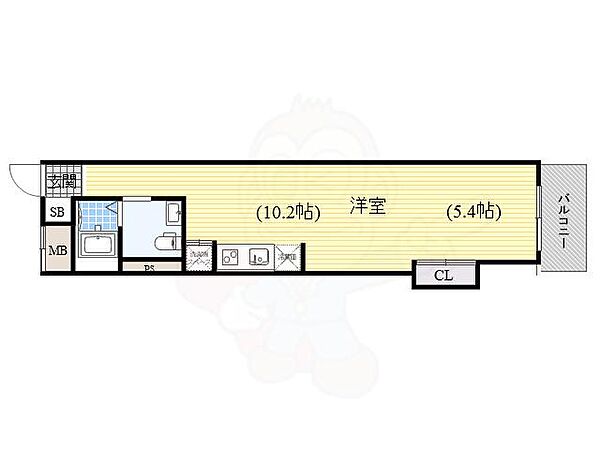 大阪府大阪市西区南堀江４丁目(賃貸マンション1LDK・2階・41.10㎡)の写真 その2