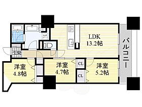 キングスクエアザ・タワーランドレックスC棟  ｜ 大阪府大阪市港区南市岡３丁目（賃貸マンション3LDK・13階・64.25㎡） その2