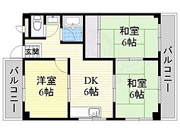 間取図画像 3DK