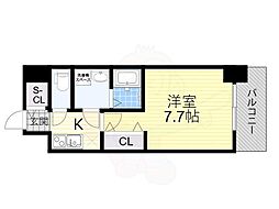 ベイサイドパークOSAKAサウスレジデンシス 10階1Kの間取り