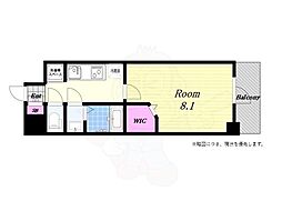 Alivisドーム前 1Kの間取図画像