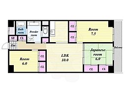 サンファミリー夕凪 3LDKの間取図画像