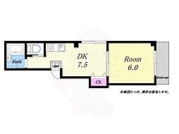 ソレイユ3 1DKの間取図画像