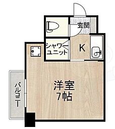 大正メゾン 1Kの間取図画像