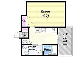 ファーストフィオーレ阿波座アクア 1Kの間取図画像