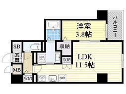 LAMAISONVERTE 1LDKの間取図画像