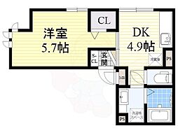 ダイアモンド富士88 1DKの間取図画像
