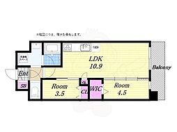 スプランディッド大阪ベイサイドDUE 1SLDKの間取図画像