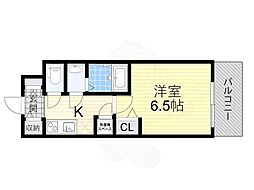 ベイサイドパークOSAKAノースレジデンシス 1Kの間取図画像