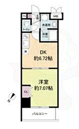 レジデンス朝潮橋 1DKの間取図画像