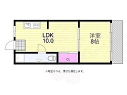 円藤ビル 1LDKの間取図画像