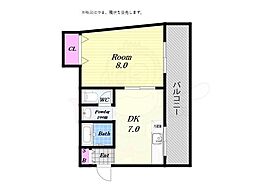 マンションINUI 1DKの間取図画像