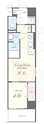 アリビオ大阪港 1LDKの間取図画像