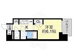 プレサンス大正フレンジ 1Kの間取図画像