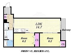 BJ,DA・VINCI 2LDKの間取図画像