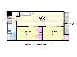 BJ,DA・VINCI 2LDKの間取図画像