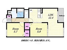 M's Ring Grande 春日出北 1SLDKの間取図画像