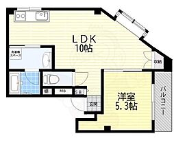 鳳マンション 1LDKの間取図画像