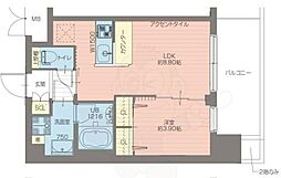プレジオ弁天町ASIAN 1LDKの間取図画像