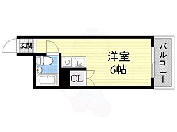 パインポート1 ワンルームの間取図画像