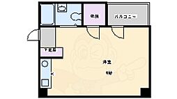 フローラハイツ千代崎 ワンルームの間取図画像
