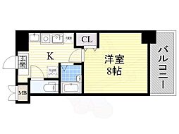 メゾンドラフィネ 1Kの間取図画像