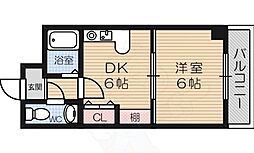 Y's朝潮橋駅前 1DKの間取図画像
