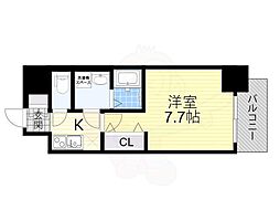 ベイサイドパークOSAKAサウスレジデンシス 1Kの間取図画像