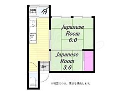 深居ビル 1Kの間取図画像
