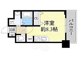 エスリード弁天町南 ワンルームの間取図画像