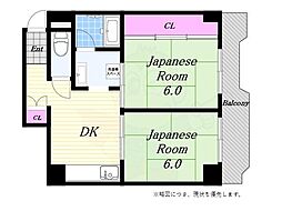 センチュリー千代崎 2DKの間取図画像