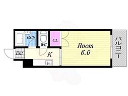 東洋プラザ大阪港1 1Kの間取図画像