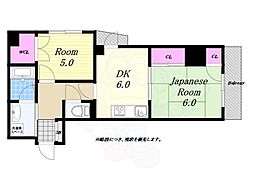 グランド鳳 2DKの間取図画像