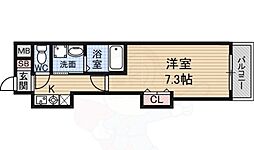 S-FORT弁天町 1Kの間取図画像