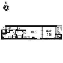 阪急京都本線 京都河原町駅 徒歩7分の賃貸マンション 3階1LDKの間取り