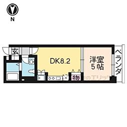 モア七条 1LDKの間取図画像