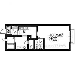 メゾン綾小路 1LDKの間取図画像