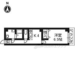 サンシャイン烏丸 1DKの間取図画像