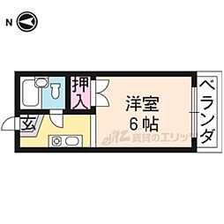 フローライト 1Kの間取図画像