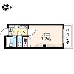 ラフィネ・K 1Kの間取図画像