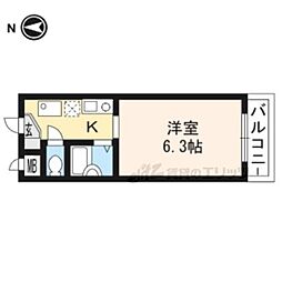 ピーターラビット壱番館 1Kの間取図画像