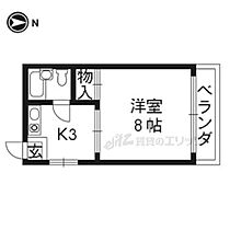 コスモハイツ北白川 302 ｜ 京都府京都市左京区北白川丸山町（賃貸アパート1K・3階・20.90㎡） その2