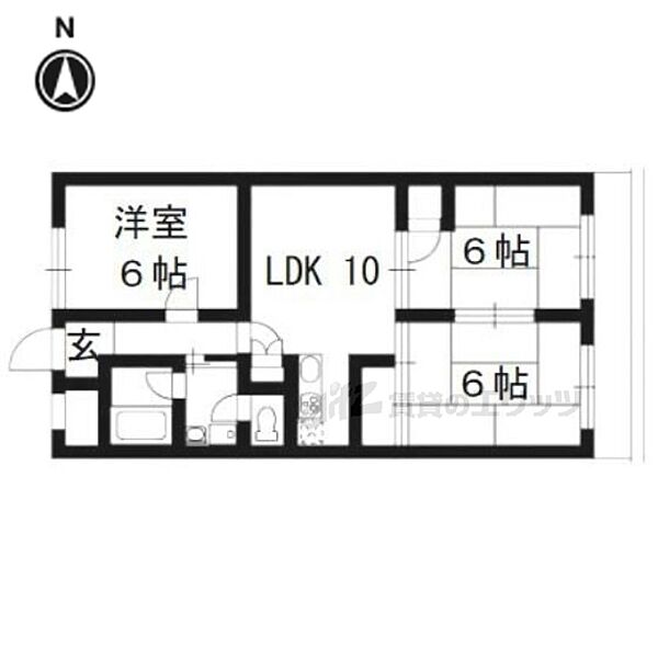 グランドール西大路 1005｜京都府京都市下京区西七条掛越町(賃貸マンション3LDK・10階・60.00㎡)の写真 その2