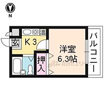 京都府京都市左京区北白川上池田町（賃貸マンション1K・2階・19.44㎡） その2