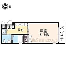 京都府京都市上京区北小路中之町（賃貸マンション1K・6階・26.42㎡） その2