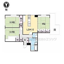 メゾネット東山 1階3LDKの間取り
